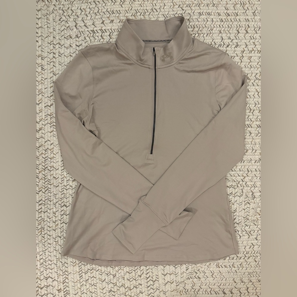 Women’s Under Armour Tan Fitted Quarter Zip